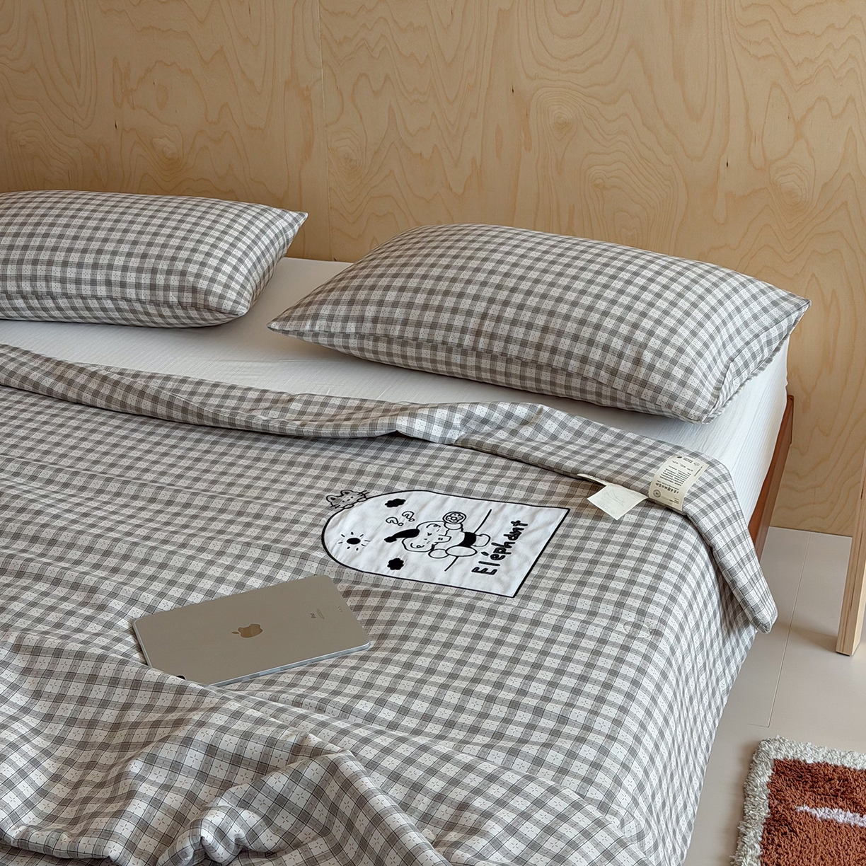 91家纺网 家纺一手货源 找家纺 一加一 2026新款全棉纯棉双层纱贴布绣大豆夏被夏凉被空调被-格格乐园 晚安小象