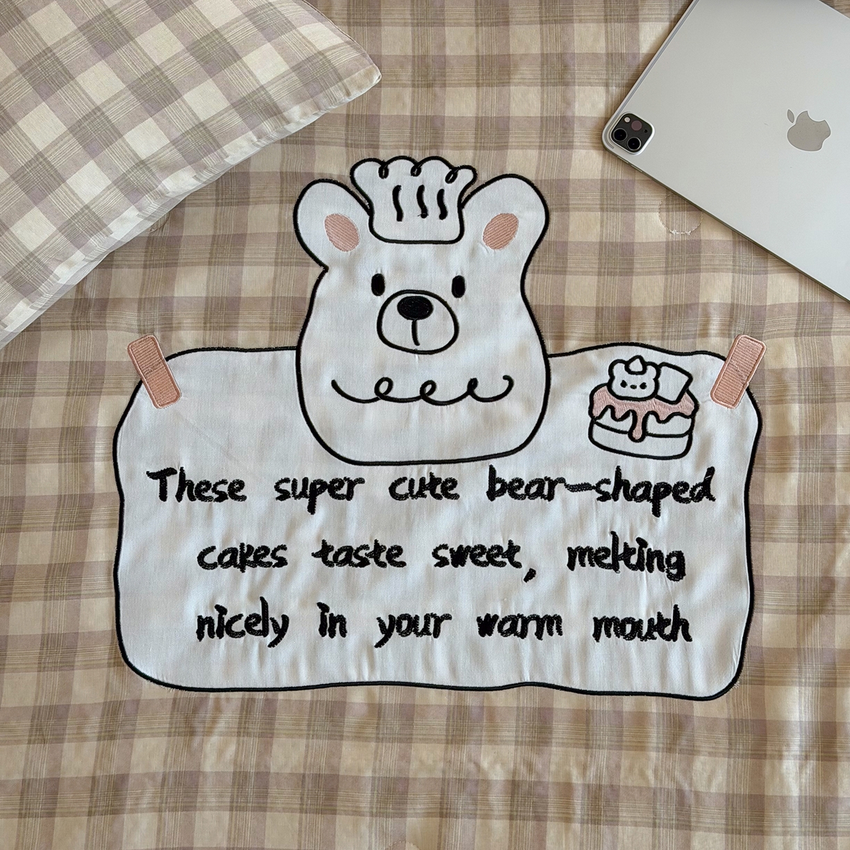 91家纺网 家纺一手货源 找家纺 一加一 2026新款全棉纯棉双层纱贴布绣大豆夏被夏凉被空调被-格格乐园 小熊日记