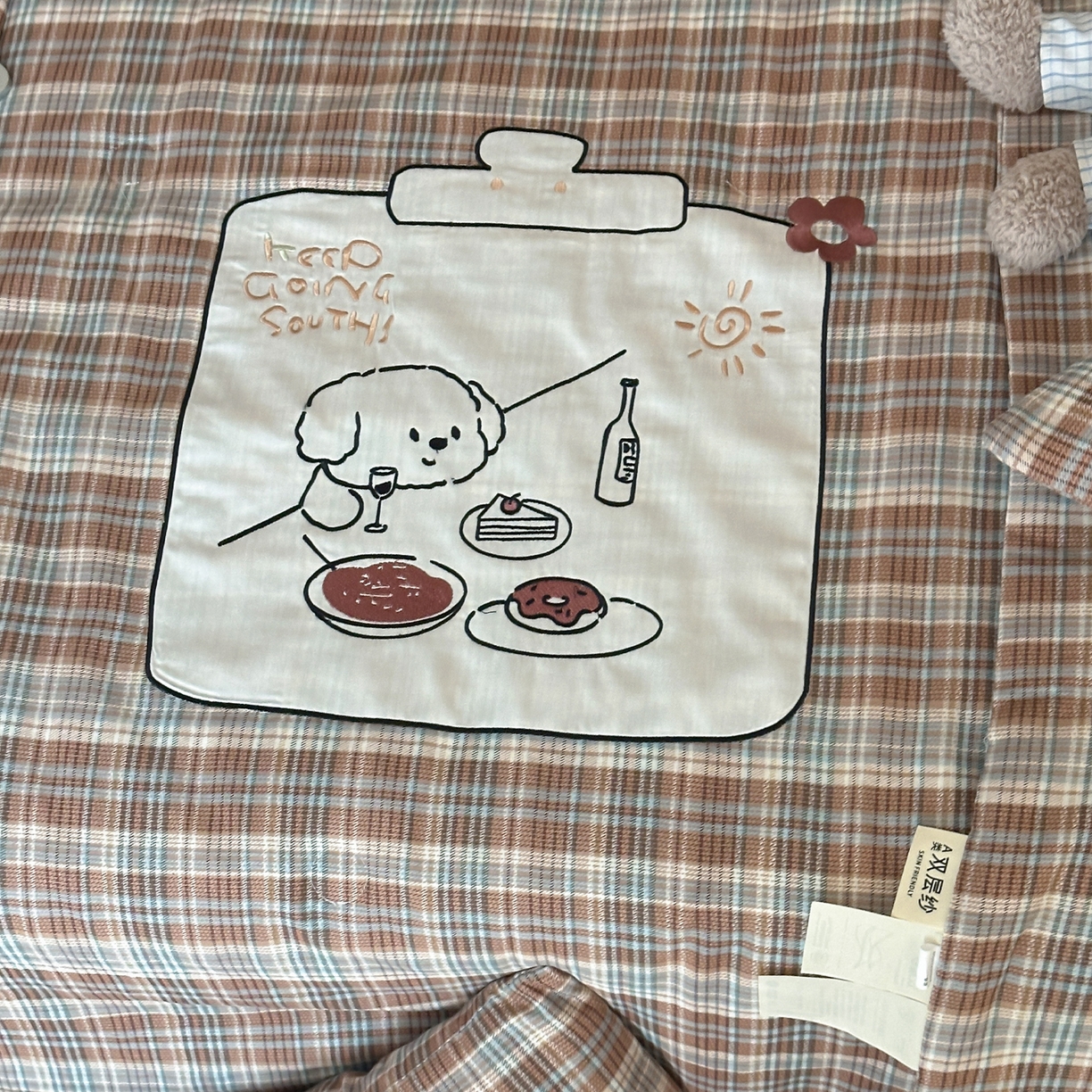 91家纺网 家纺一手货源 找家纺 一加一 2026新款全棉纯棉双层纱贴布绣大豆夏被夏凉被空调被-格格乐园 松饼小熊