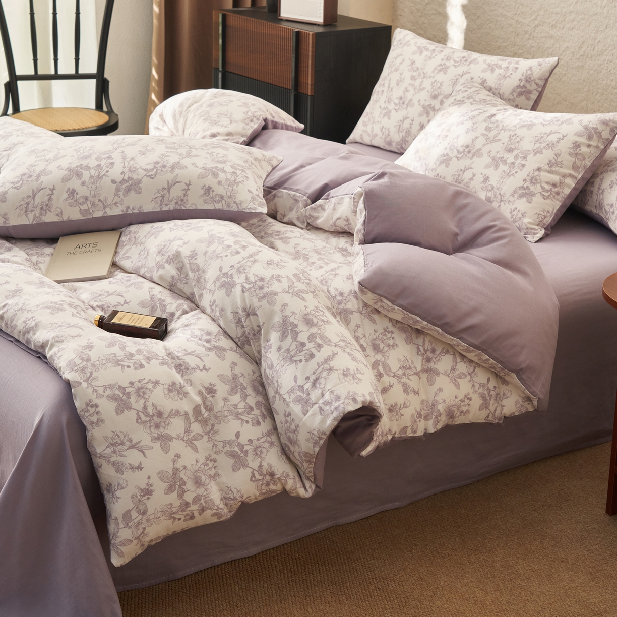 91家纺网 家纺一手货源 找家纺 （总）早晨家纺 2026新款全棉双层纱四件套水洗棉法式复古纯棉床上用品