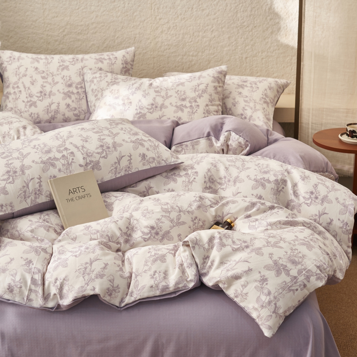 91家纺网 家纺一手货源 找家纺 （总）早晨家纺 2026新款全棉双层纱四件套水洗棉法式复古纯棉床上用品