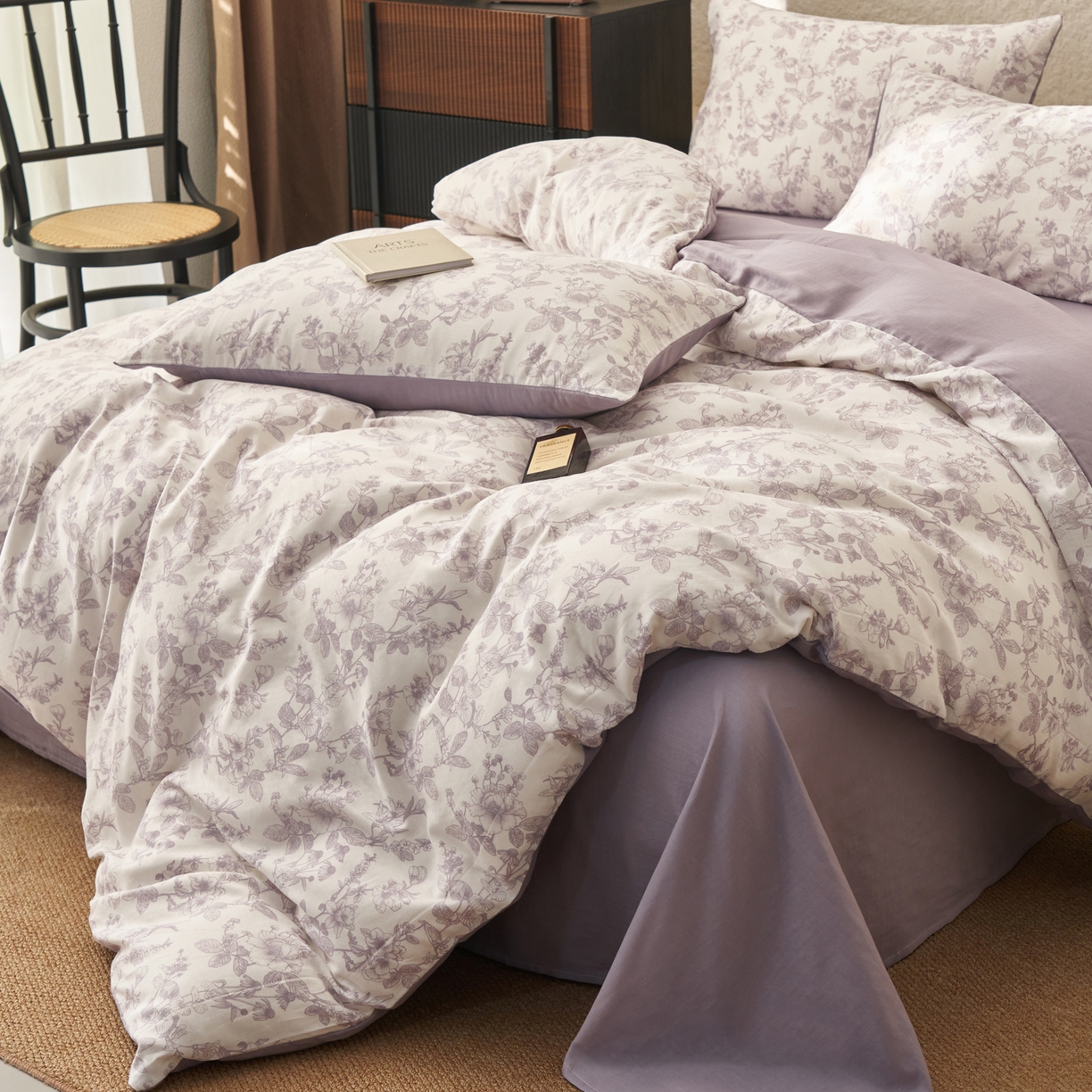 91家纺网 家纺一手货源 找家纺 （总）早晨家纺 2026新款全棉双层纱四件套水洗棉法式复古纯棉床上用品