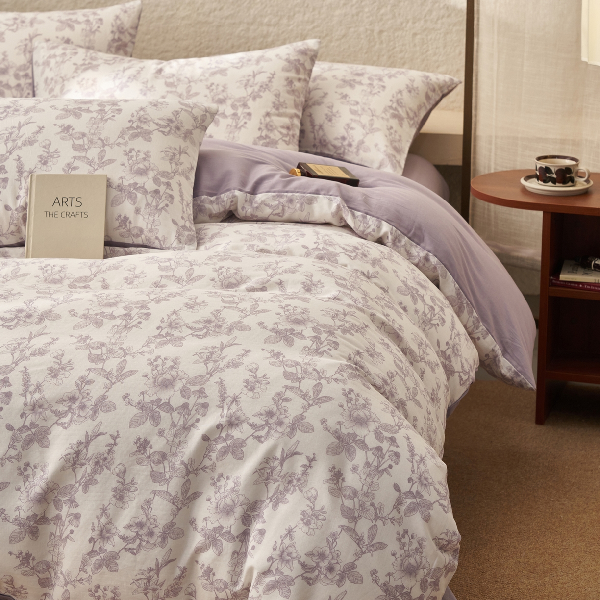 91家纺网 家纺一手货源 找家纺 （总）早晨家纺 2026新款全棉双层纱四件套水洗棉法式复古纯棉床上用品