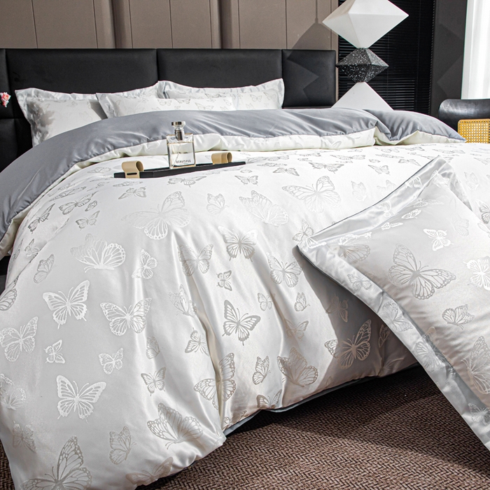 91家纺网 家纺一手货源 找家纺 （总）优美 2026新款简单款水洗提花四件套