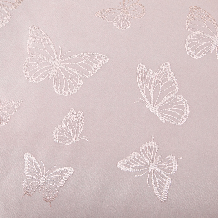 91家纺网 家纺一手货源 找家纺 优美 2026新款简单款水洗提花四件套 蝶之恋-淡玉