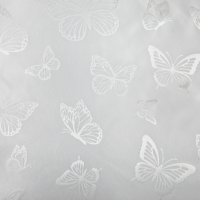 91家纺网 家纺一手货源 找家纺 优美 2026新款简单款水洗提花四件套 蝶之恋-白拼灰