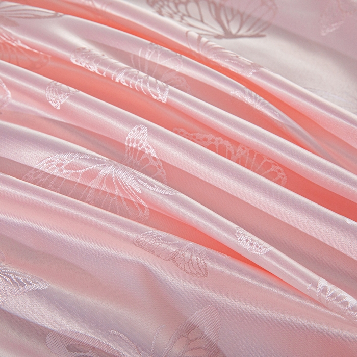 91家纺网 家纺一手货源 找家纺 优美 2026新款简单款水洗提花四件套 蝶之恋-雅玉