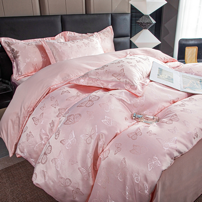 91家纺网 家纺一手货源 找家纺 （总）优美 2026新款简单款水洗提花四件套