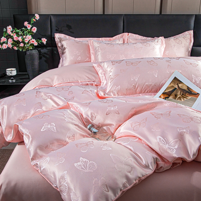 91家纺网 家纺一手货源 找家纺 （总）优美 2026新款简单款水洗提花四件套