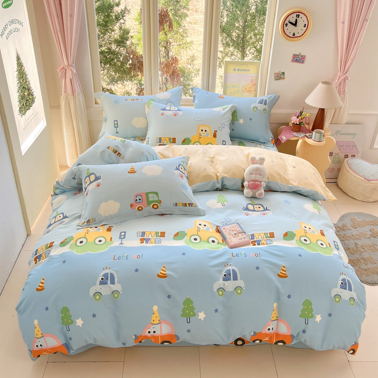 91家纺网 家纺一手货源 找家纺 莱通家纺 2026春夏新款12868全棉印花四件套单品系列二-四件套提供买家秀，预留缩水率） 云朵车行