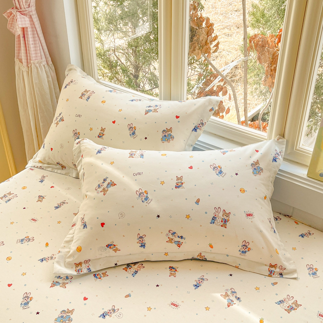 91家纺网 家纺一手货源 找家纺 莱通家纺 2026春夏新款12868全棉印花四件套单品系列二-四件套提供买家秀，预留缩水率） 疯狂小cp