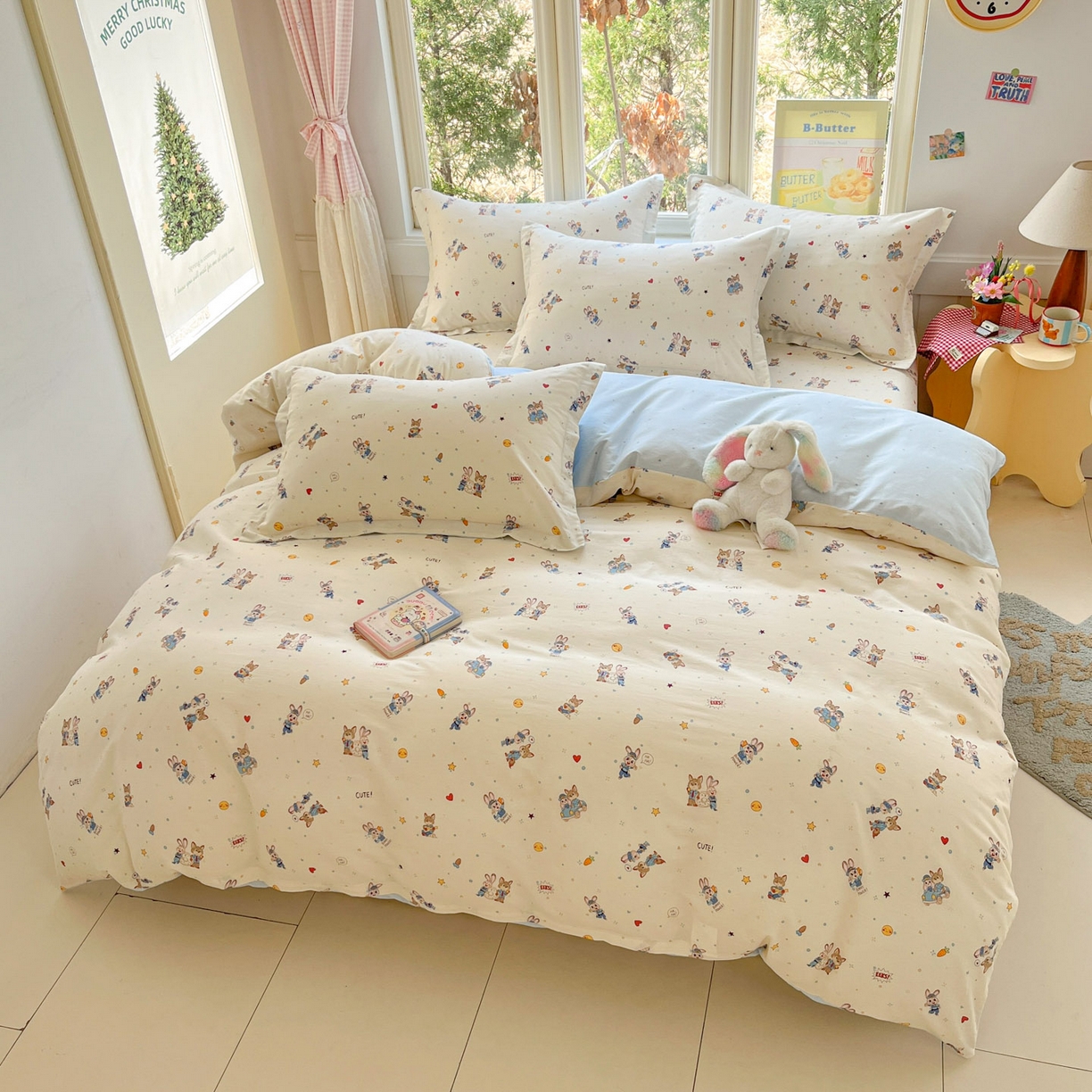 91家纺网 家纺一手货源 找家纺 莱通家纺 2026春夏新款12868全棉印花四件套单品系列二-四件套提供买家秀，预留缩水率） 疯狂小cp