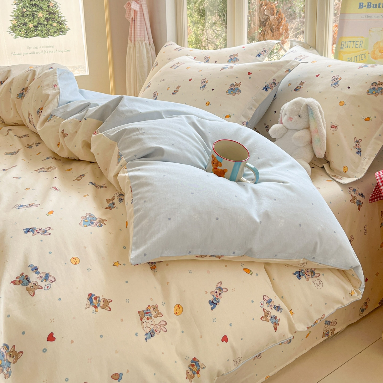 91家纺网 家纺一手货源 找家纺 莱通家纺 2026春夏新款12868全棉印花四件套单品系列二-四件套提供买家秀，预留缩水率） 疯狂小cp