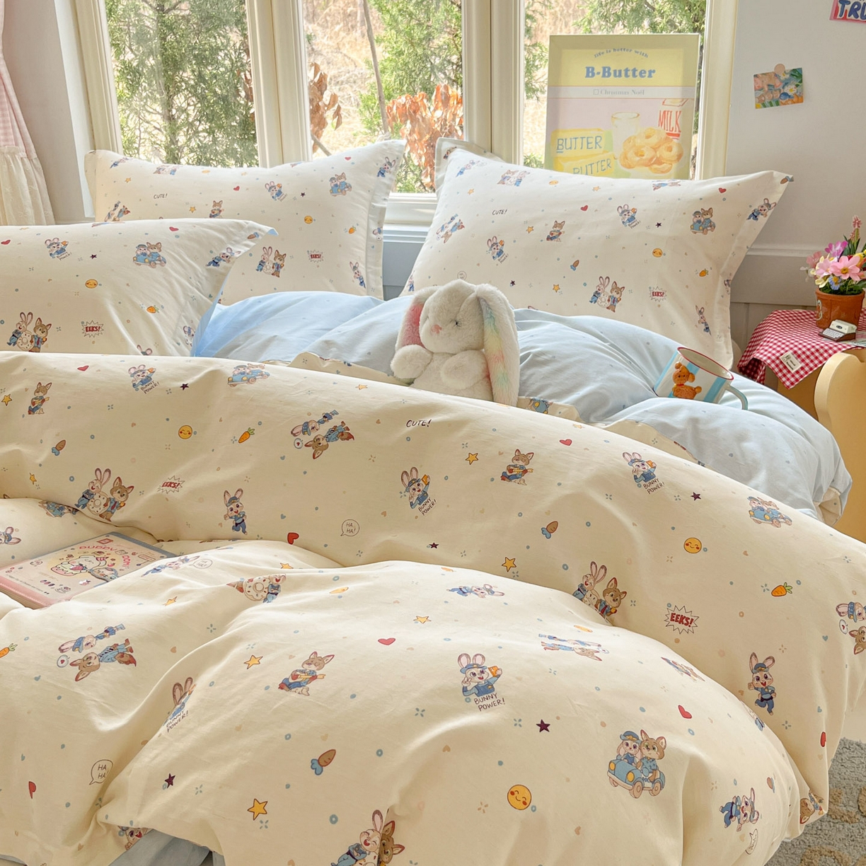 91家纺网 家纺一手货源 找家纺 莱通家纺 2026春夏新款12868全棉印花四件套单品系列二-四件套提供买家秀，预留缩水率） 疯狂小cp