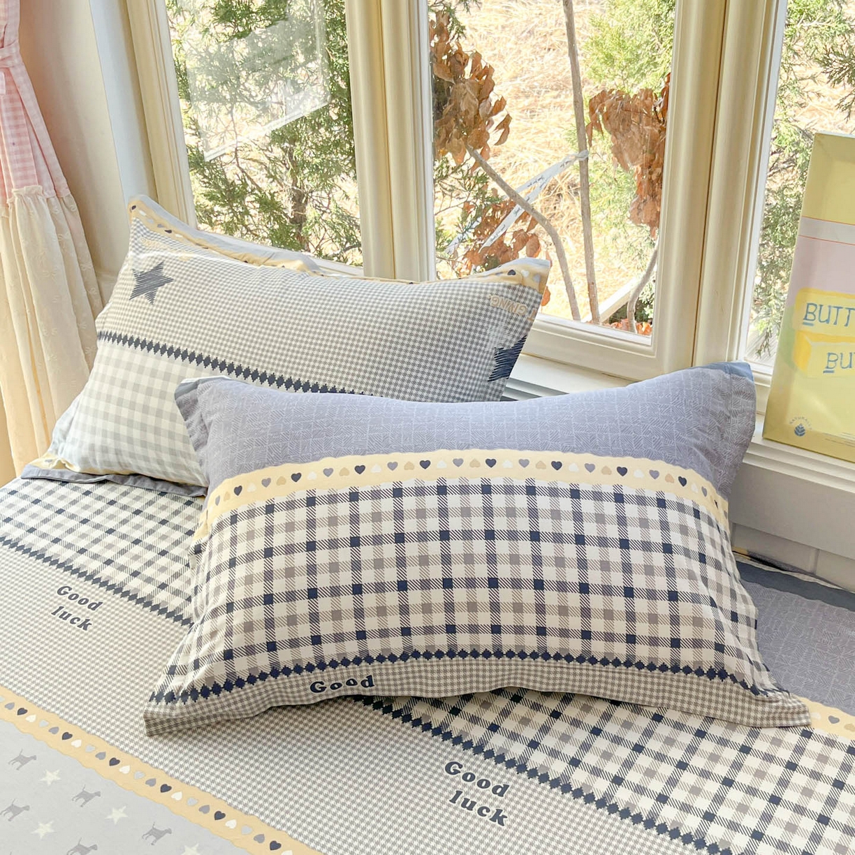 91家纺网 家纺一手货源 找家纺 莱通家纺 2026春夏新款12868全棉印花四件套单品系列二-四件套提供买家秀，预留缩水率） 蓝星语