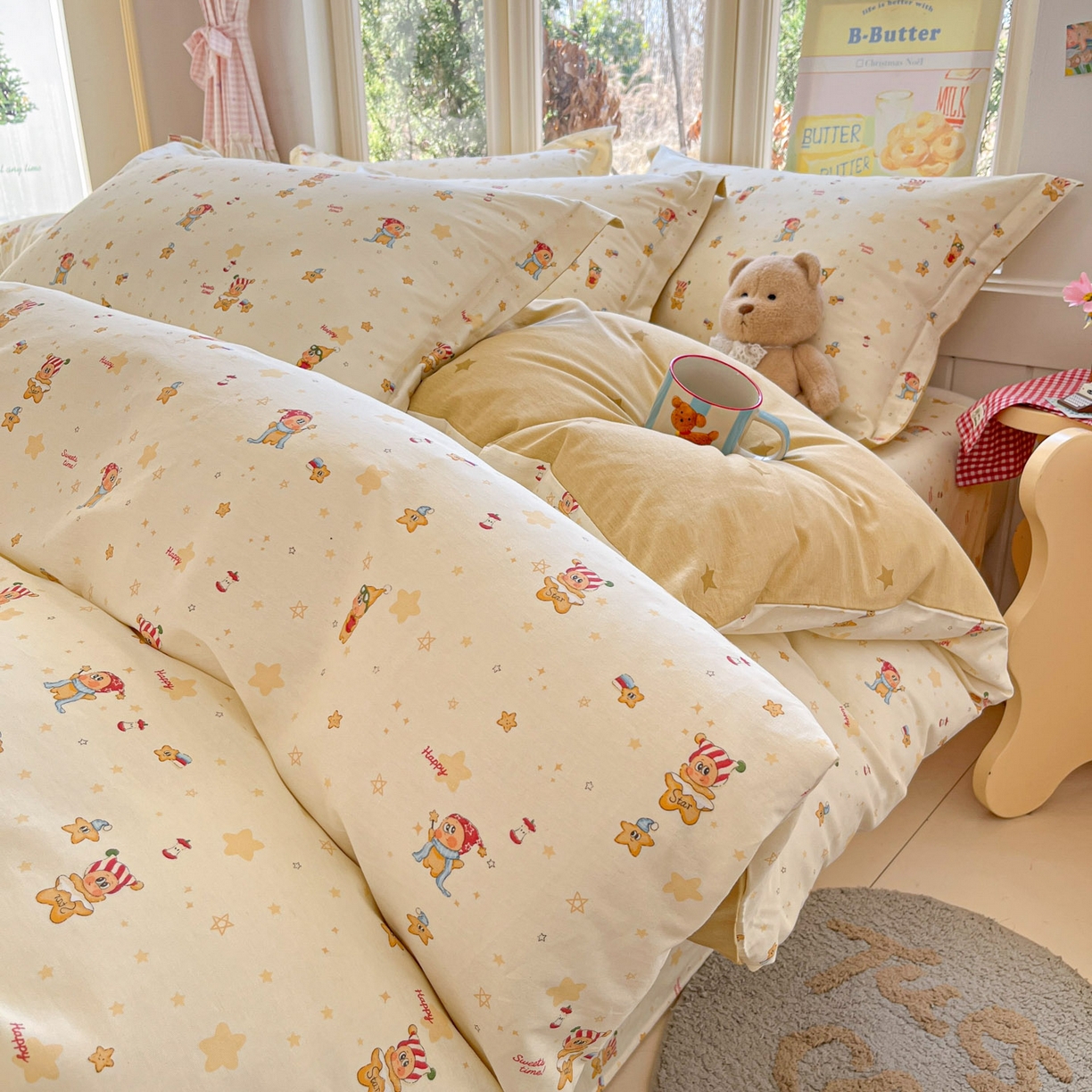 91家纺网 家纺一手货源 找家纺 莱通家纺 2026春夏新款12868全棉印花四件套单品系列二-四件套提供买家秀，预留缩水率） 小町的家