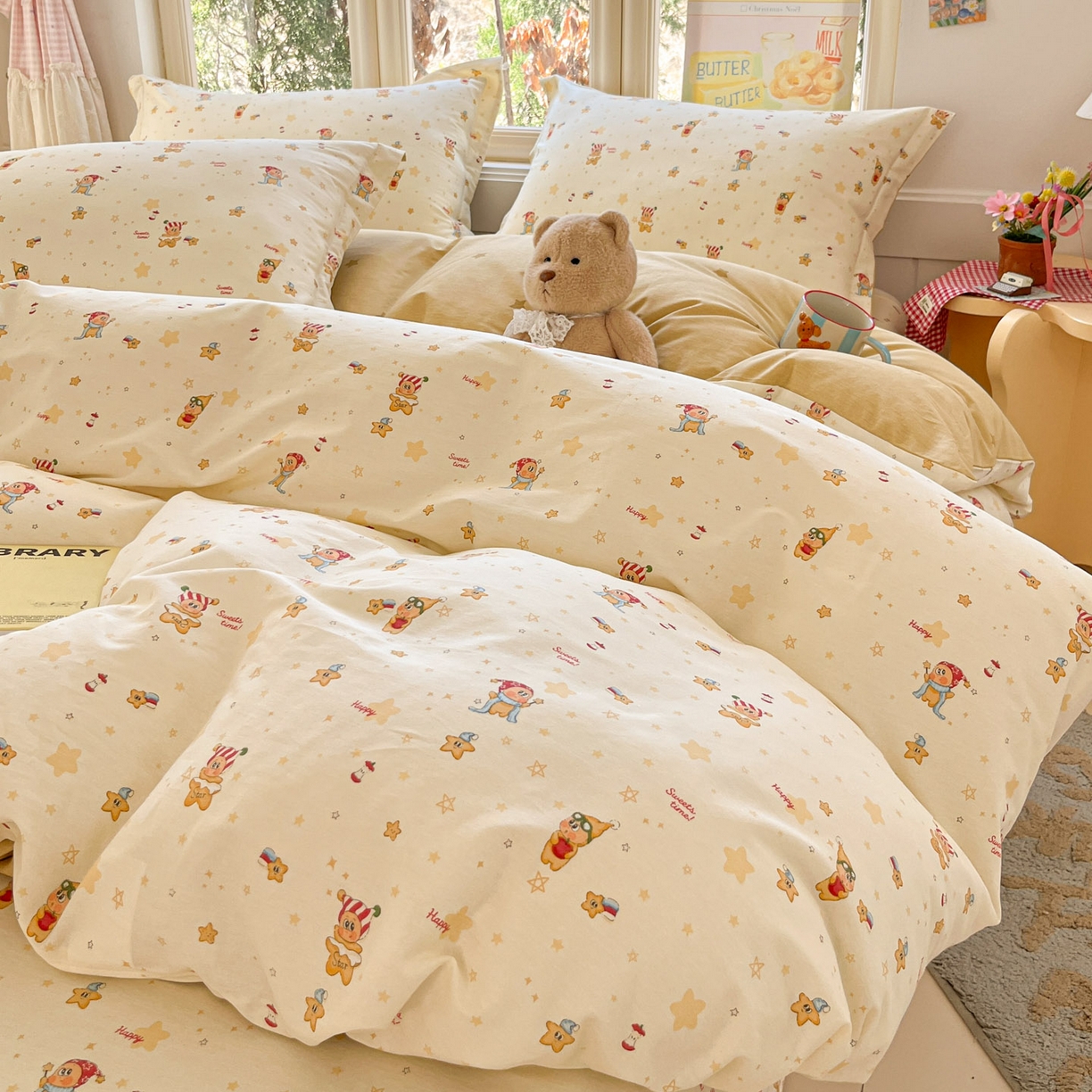 91家纺网 家纺一手货源 找家纺 莱通家纺 2026春夏新款12868全棉印花四件套单品系列二-四件套提供买家秀，预留缩水率） 小町的家