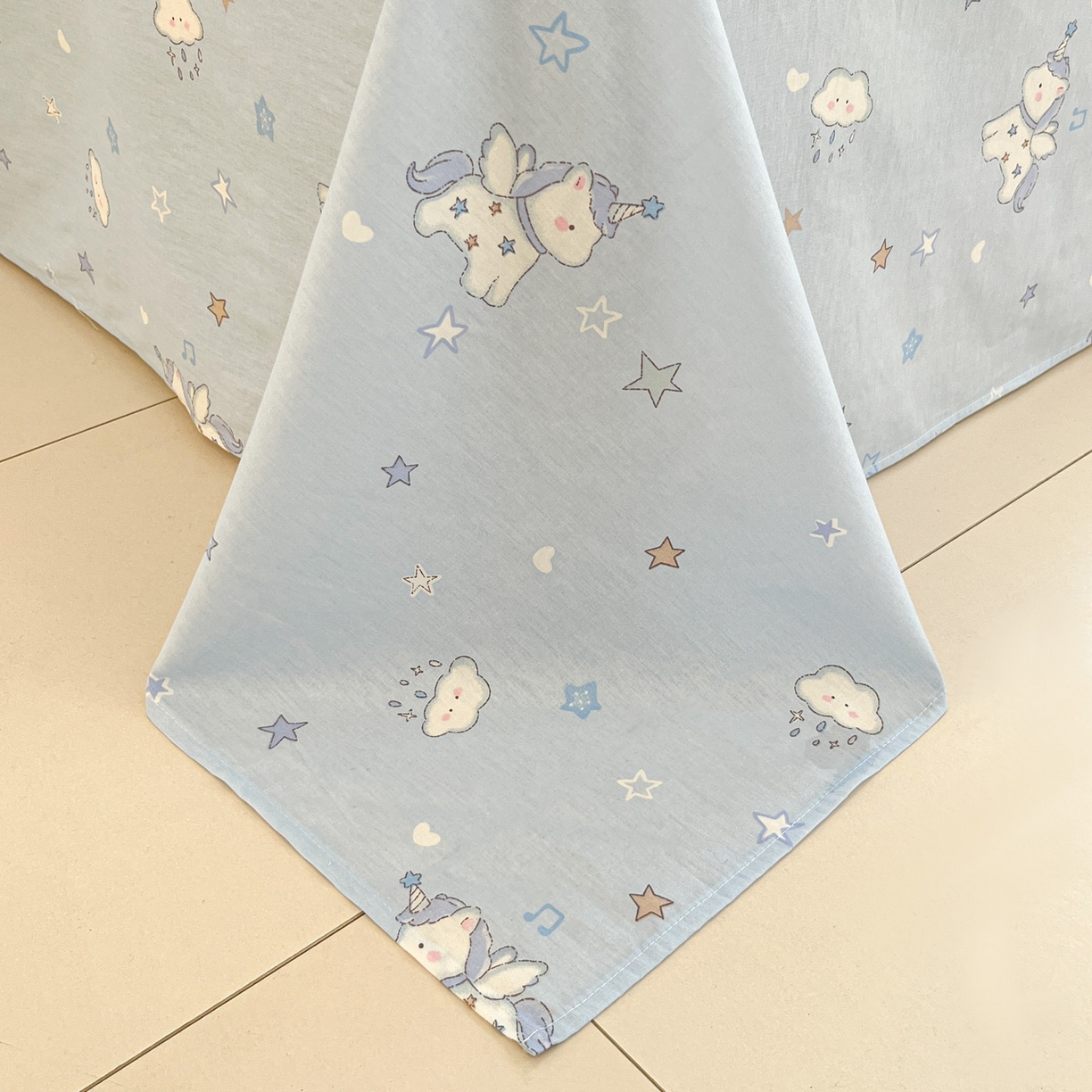 91家纺网 家纺一手货源 找家纺 莱通家纺 2026春夏新款12868全棉印花四件套单品系列二-四件套提供买家秀，预留缩水率） 星星独角兽