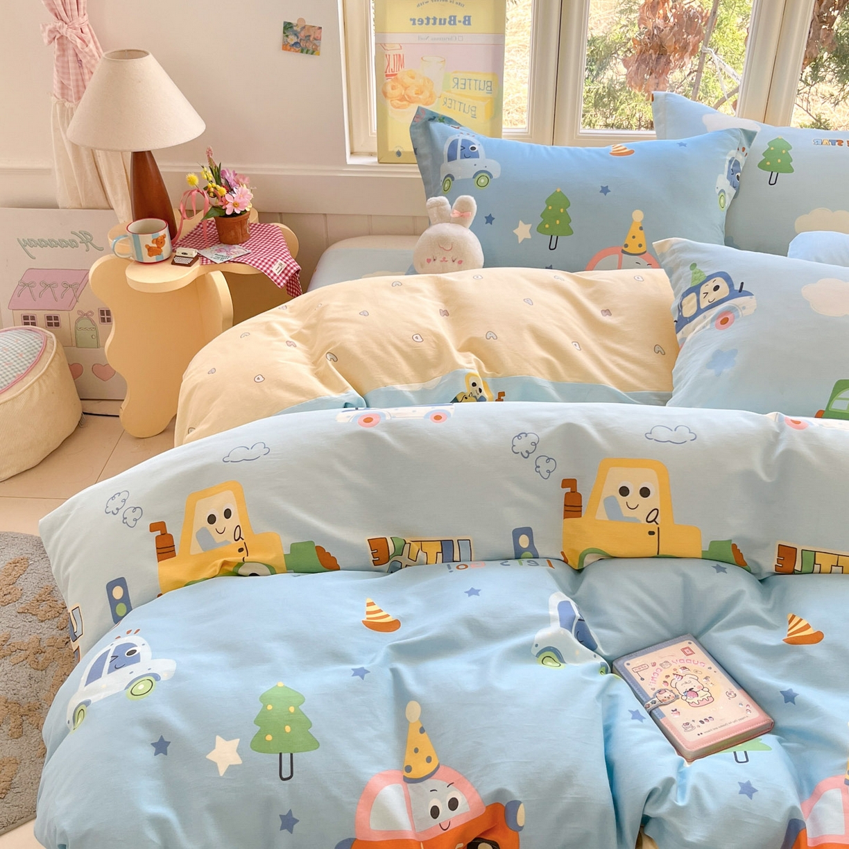 91家纺网 家纺一手货源 找家纺 莱通家纺 2026春夏新款12868全棉印花四件套单品系列二-四件套提供买家秀，预留缩水率） 云朵车行