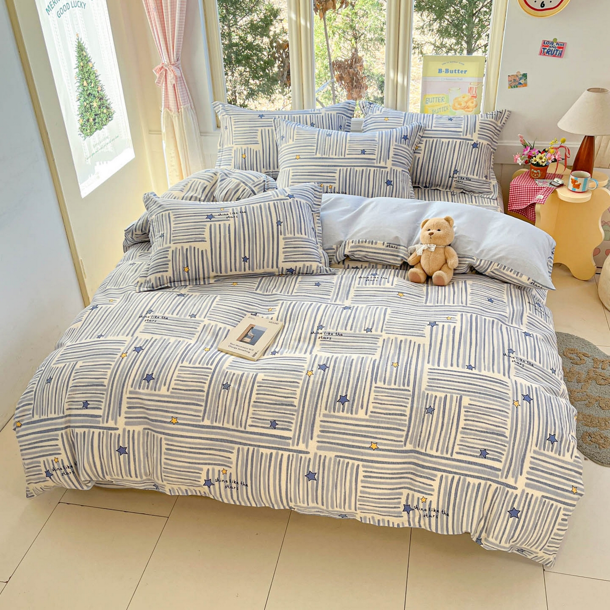 91家纺网 家纺一手货源 找家纺 （总）莱通家纺 2026春夏新款12868全棉印花四件套单品系列二-单被套提供买家秀，预留缩水率）