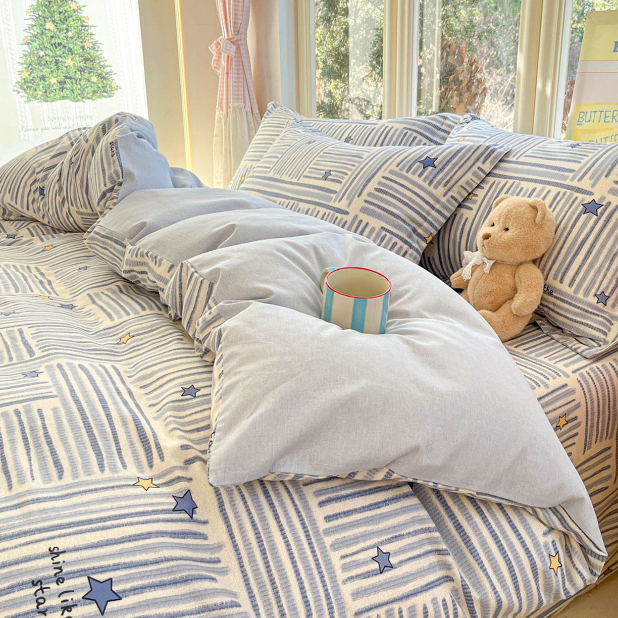 91家纺网 家纺一手货源 找家纺 （总）莱通家纺 2026春夏新款12868全棉印花四件套单品系列二-单被套提供买家秀，预留缩水率）