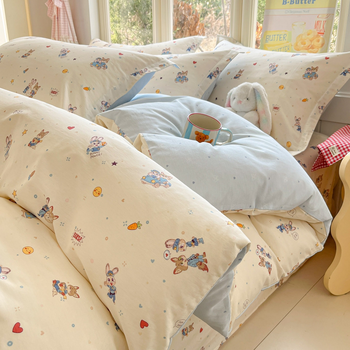 91家纺网 家纺一手货源 找家纺 莱通家纺 2026春夏新款12868全棉印花四件套单品系列二-单被套提供买家秀，预留缩水率） 疯狂小cp