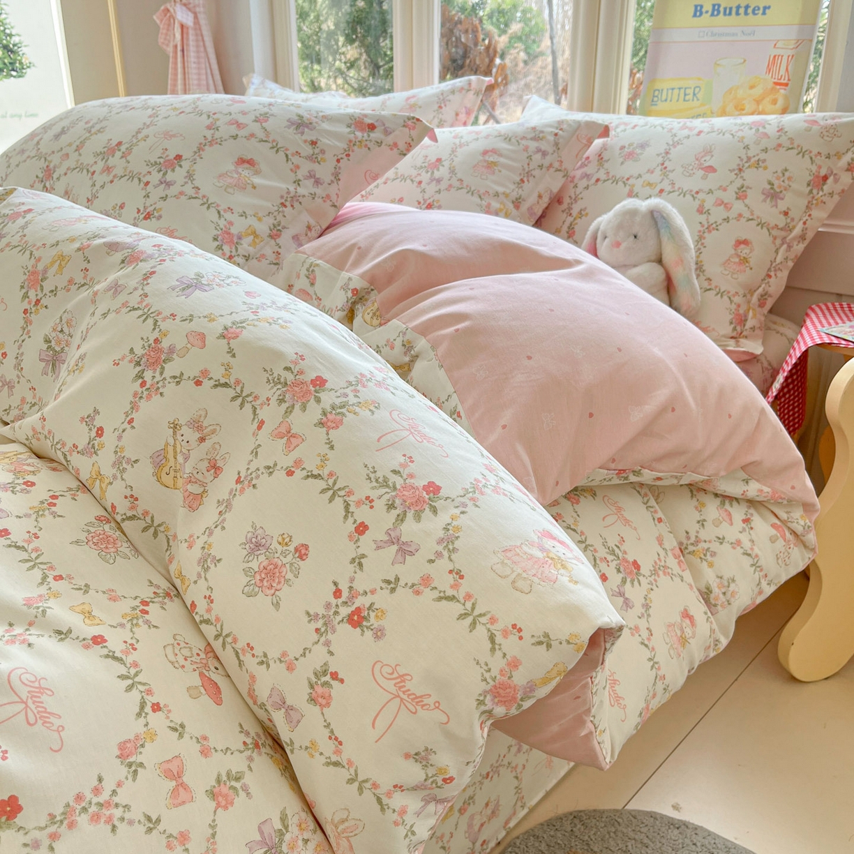 91家纺网 家纺一手货源 找家纺 （总）莱通家纺 2026春夏新款12868全棉印花四件套单品系列二-单被套提供买家秀，预留缩水率）