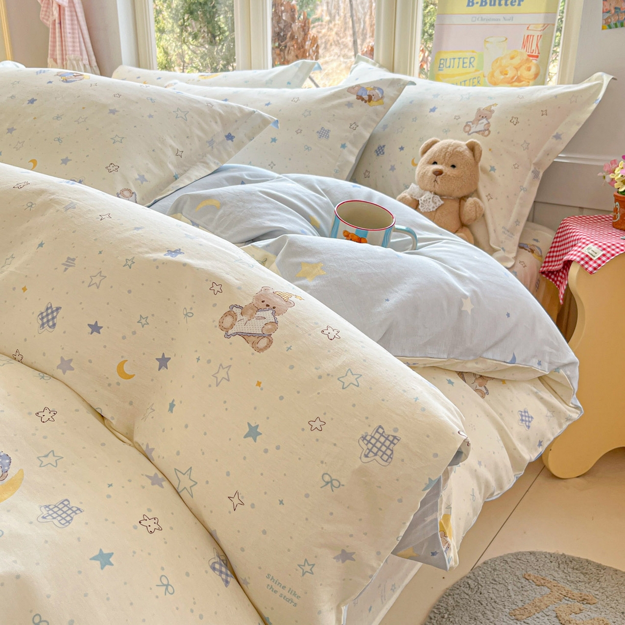 91家纺网 家纺一手货源 找家纺 （总）莱通家纺 2026春夏新款12868全棉印花四件套单品系列二-单被套提供买家秀，预留缩水率）