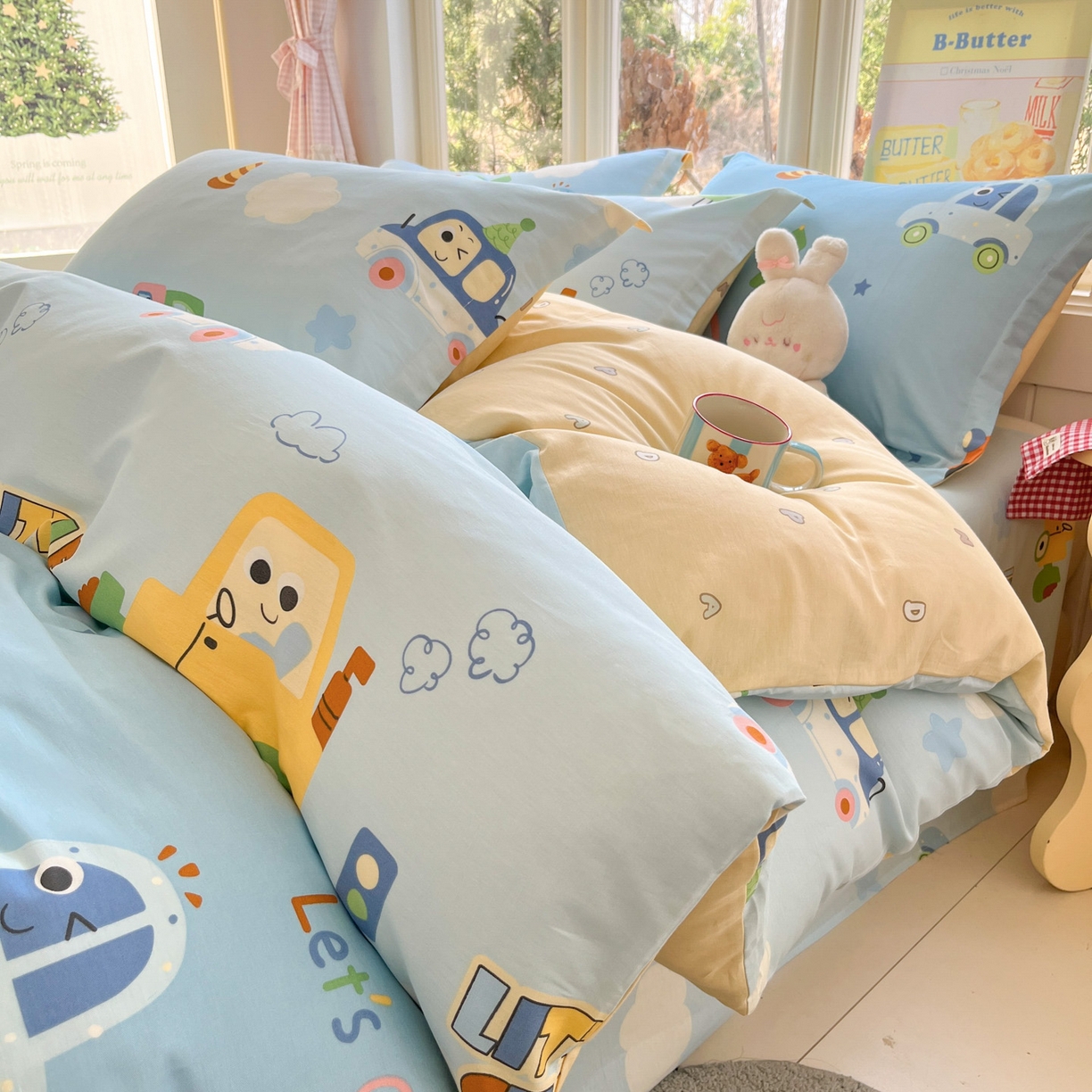 91家纺网 家纺一手货源 找家纺 （总）莱通家纺 2026春夏新款12868全棉印花四件套单品系列二-单被套提供买家秀，预留缩水率）