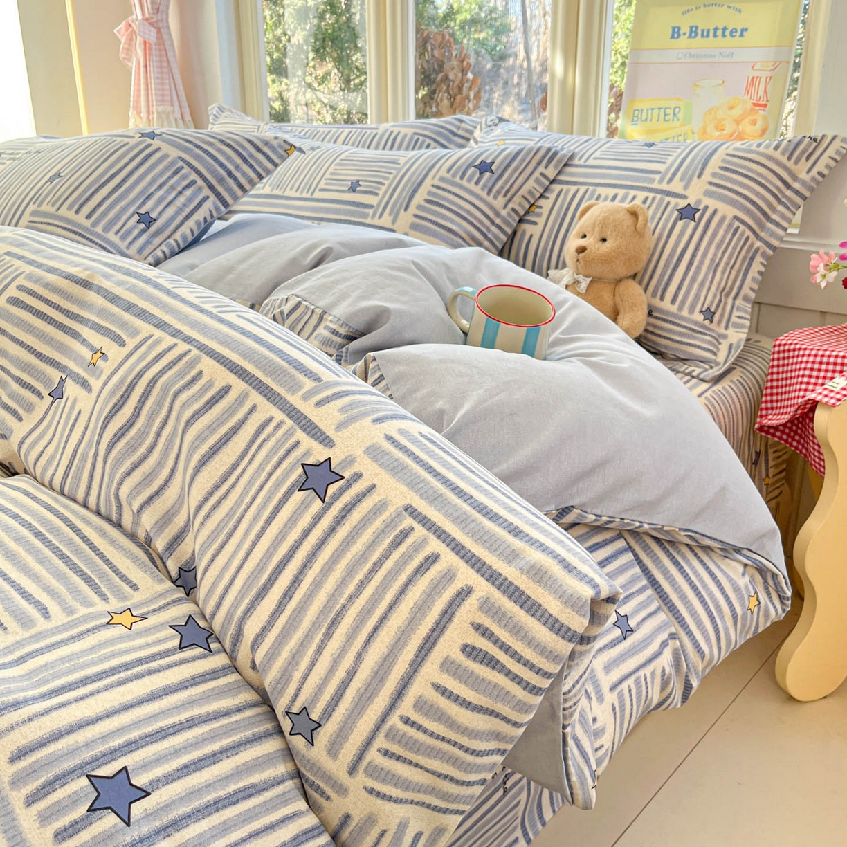 莱通家纺 2026春夏新款12868全棉印花四件套单品系列二-单被套提供买家秀，预留缩水率） 星织影