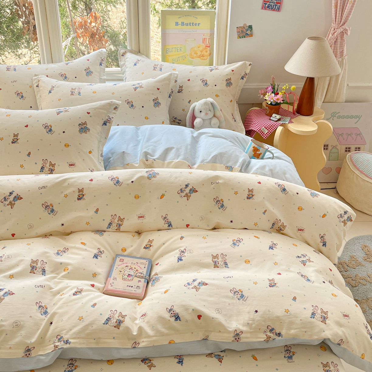 91家纺网 家纺一手货源 找家纺 莱通家纺 2026春夏新款12868全棉印花四件套单品系列二-单被套提供买家秀，预留缩水率） 疯狂小cp