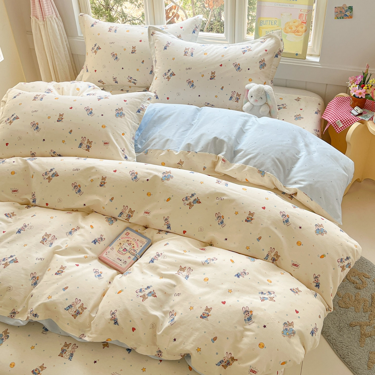 91家纺网 家纺一手货源 找家纺 莱通家纺 2026春夏新款12868全棉印花四件套单品系列二-单被套提供买家秀，预留缩水率） 疯狂小cp