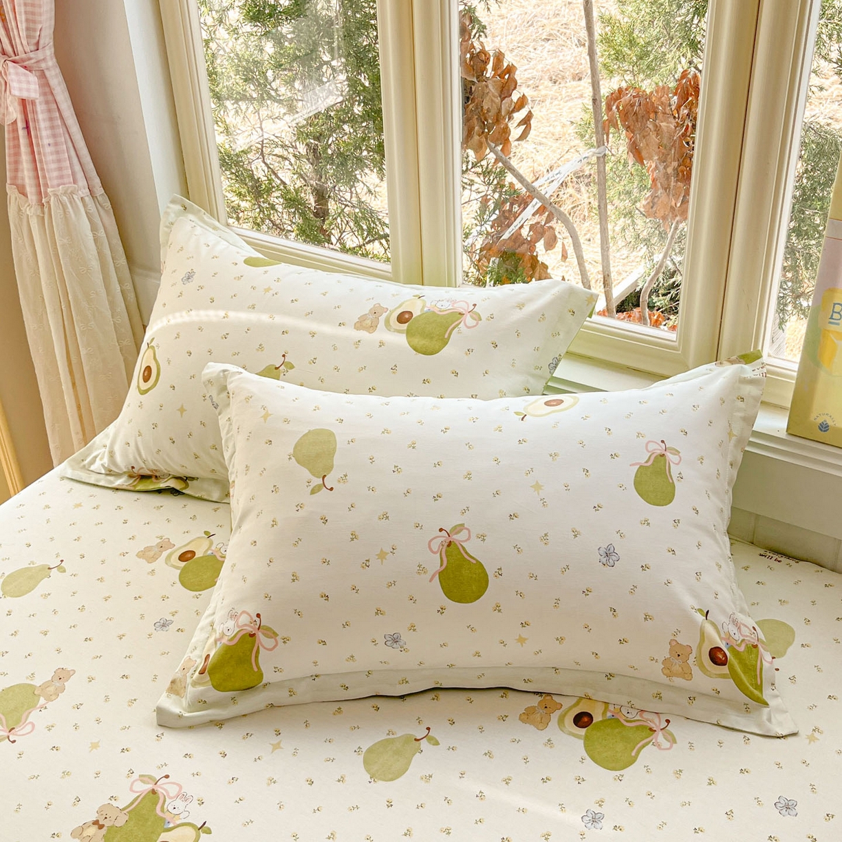 91家纺网 家纺一手货源 找家纺 莱通家纺 2026春夏新款12868全棉印花四件套单品系列二-单被套提供买家秀，预留缩水率） 果味时光