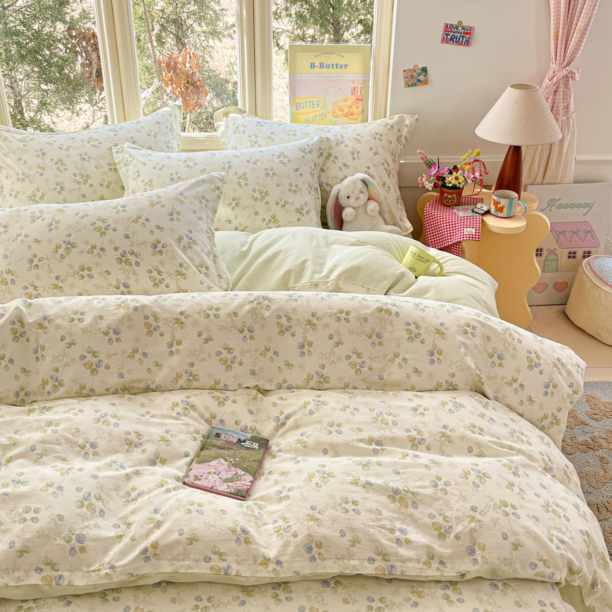 91家纺网 家纺一手货源 找家纺 莱通家纺 2026春夏新款12868全棉印花四件套单品系列二-单被套提供买家秀，预留缩水率） 青岚语