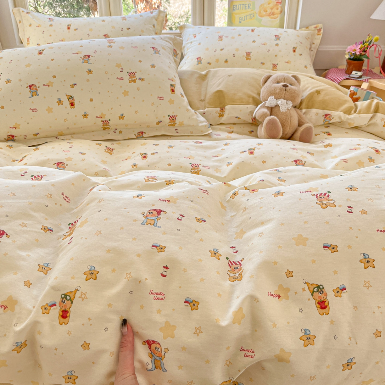 91家纺网 家纺一手货源 找家纺 莱通家纺 2026春夏新款12868全棉印花四件套单品系列二-单被套提供买家秀，预留缩水率） 小町的家