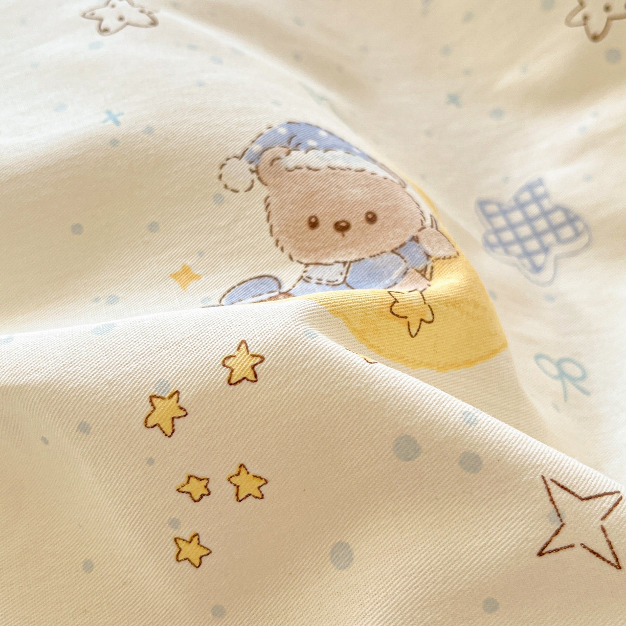 91家纺网 家纺一手货源 找家纺 莱通家纺 2026春夏新款12868全棉印花四件套单品系列二-单被套提供买家秀，预留缩水率） 星眠小熊