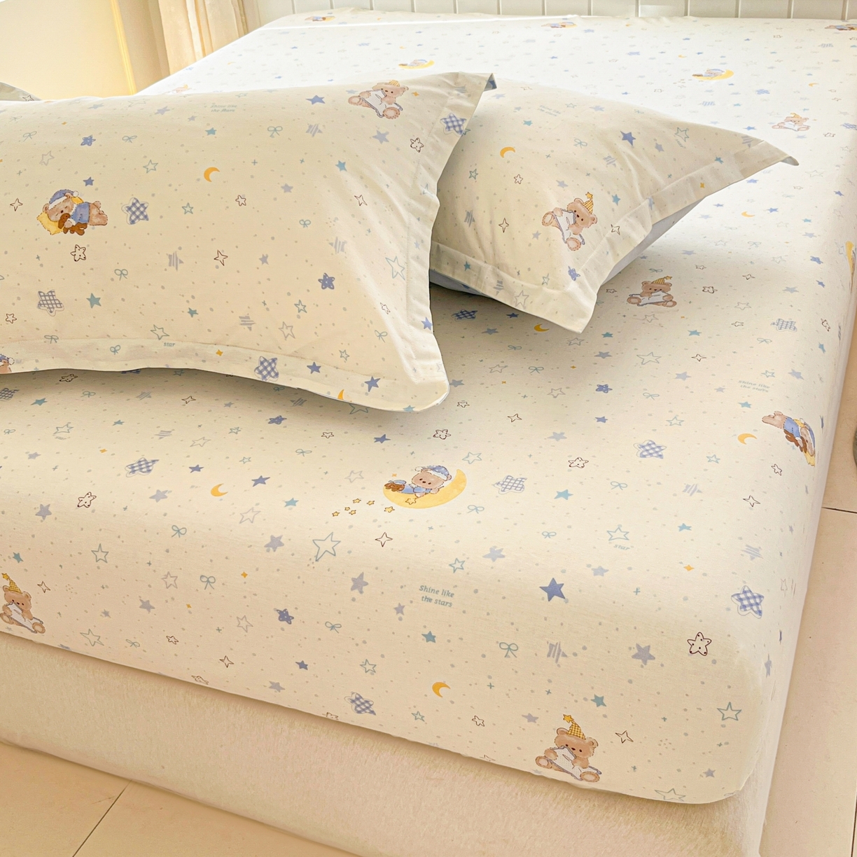 91家纺网 家纺一手货源 找家纺 （总）莱通家纺 2026春夏新款12868全棉印花四件套单品系列二-单床笠