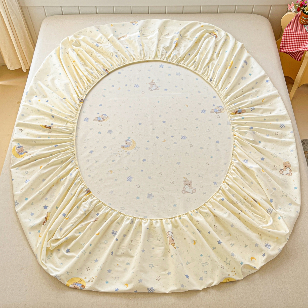 91家纺网 家纺一手货源 找家纺 （总）莱通家纺 2026春夏新款12868全棉印花四件套单品系列二-单床笠