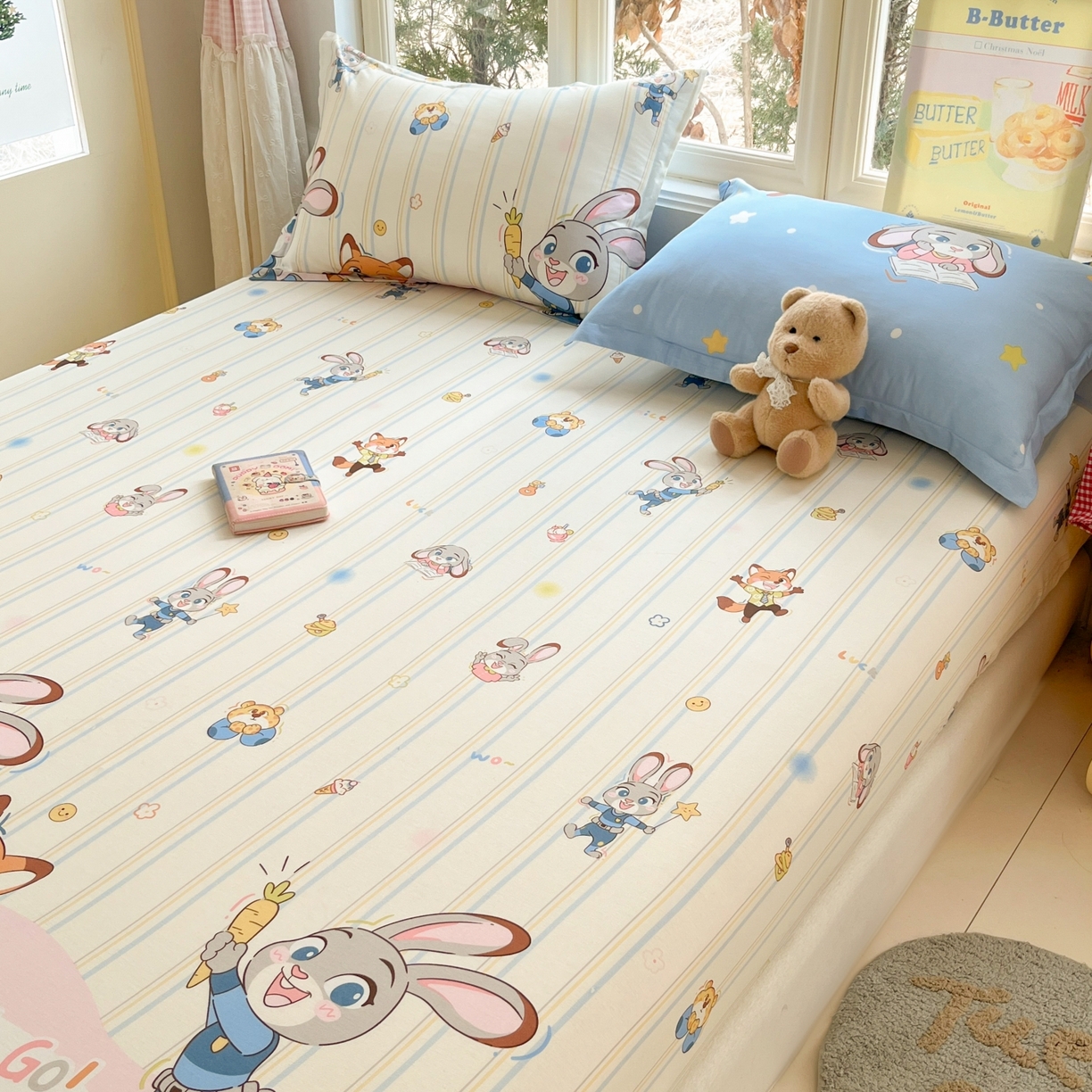 91家纺网 家纺一手货源 找家纺 莱通家纺 2026春夏新款12868全棉印花四件套单品系列二-单床笠 狂野秘境