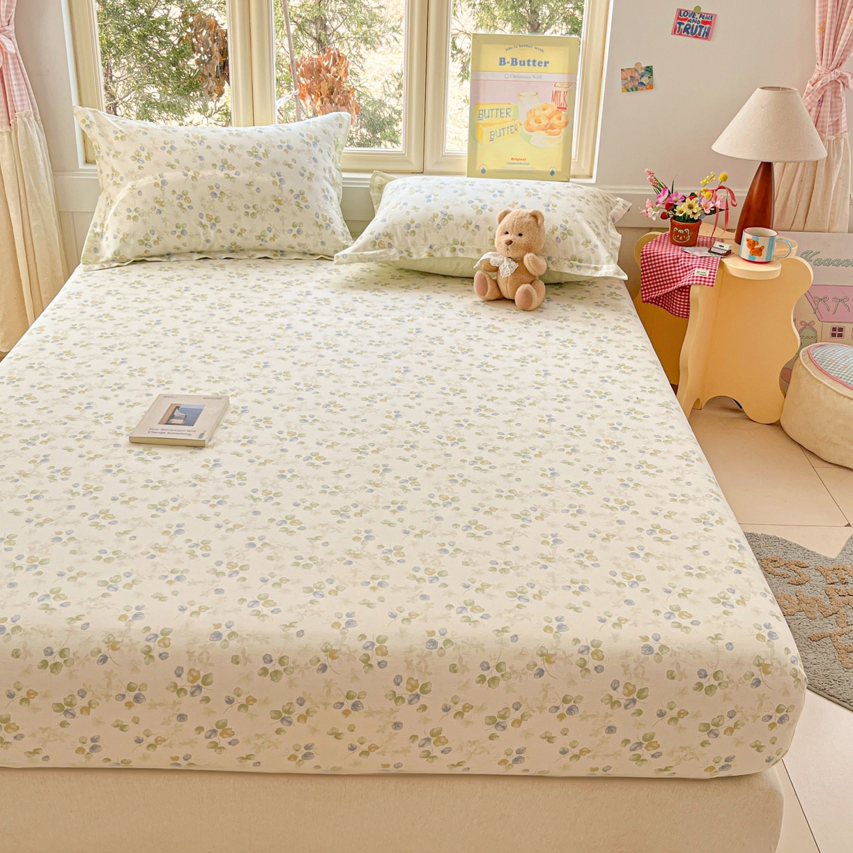 91家纺网 家纺一手货源 找家纺 莱通家纺 2026春夏新款12868全棉印花四件套单品系列二-单床笠 青岚语