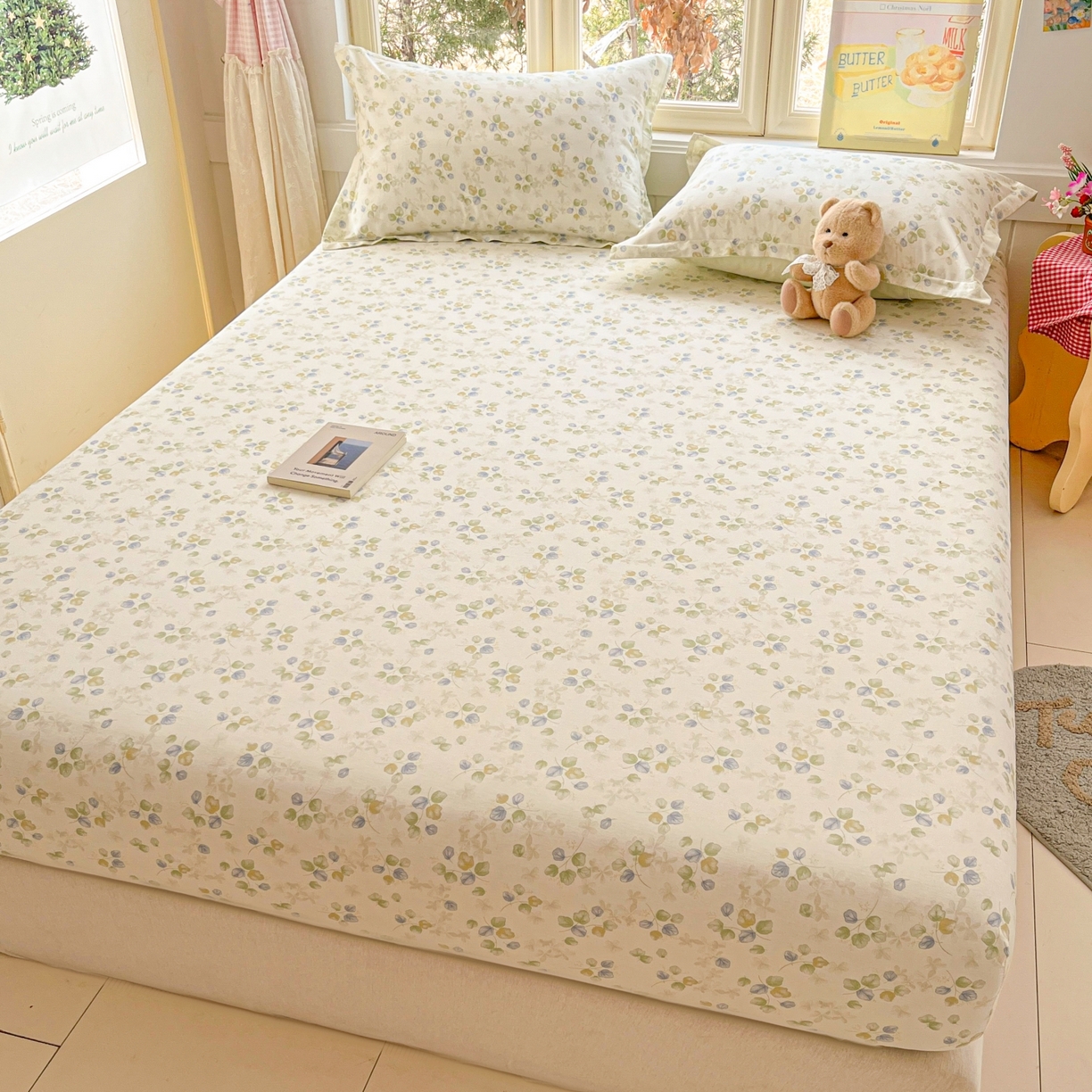 91家纺网 家纺一手货源 找家纺 莱通家纺 2026春夏新款12868全棉印花四件套单品系列二-单床笠 青岚语