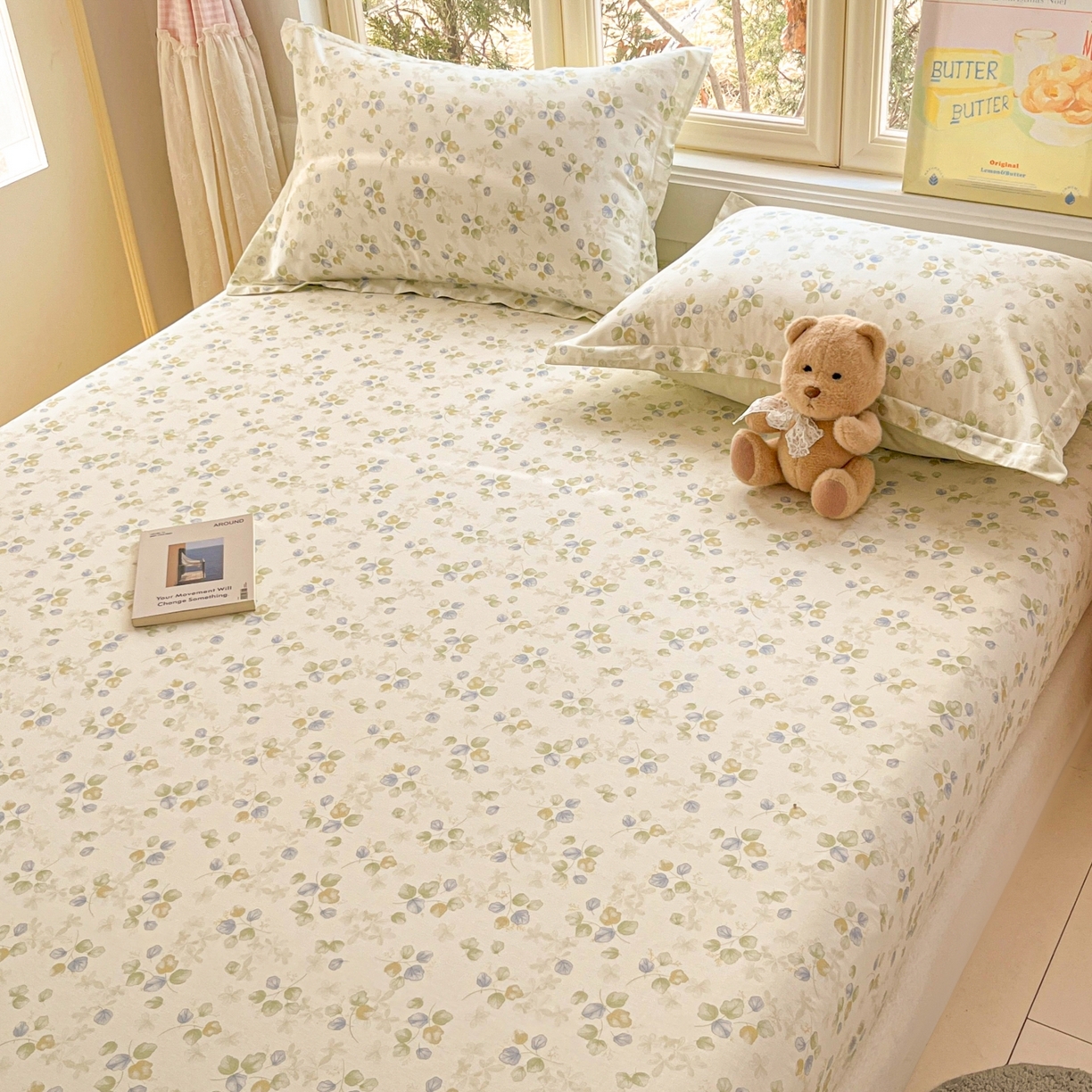 91家纺网 家纺一手货源 找家纺 莱通家纺 2026春夏新款12868全棉印花四件套单品系列二-单床笠 青岚语