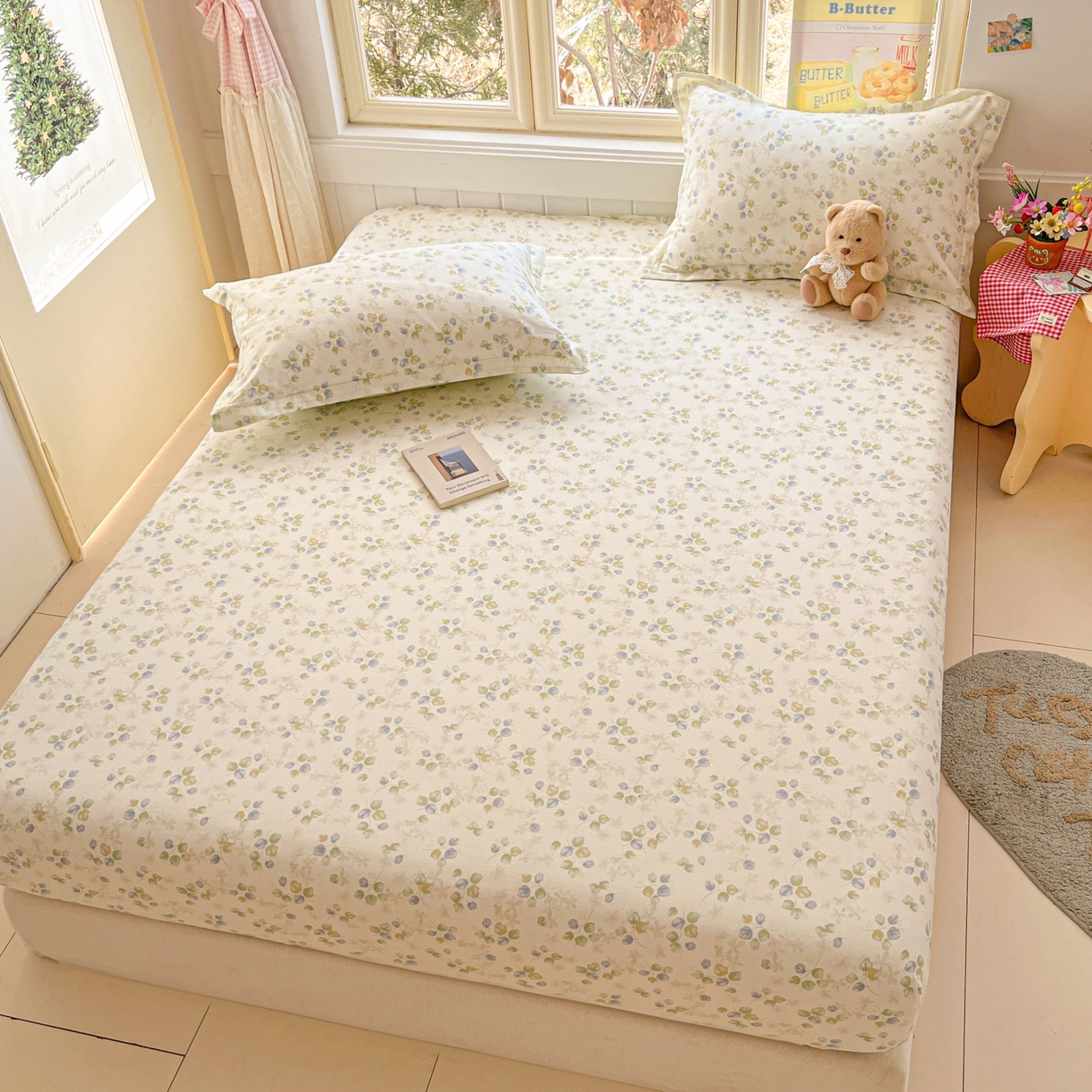 91家纺网 家纺一手货源 找家纺 莱通家纺 2026春夏新款12868全棉印花四件套单品系列二-单床笠 青岚语