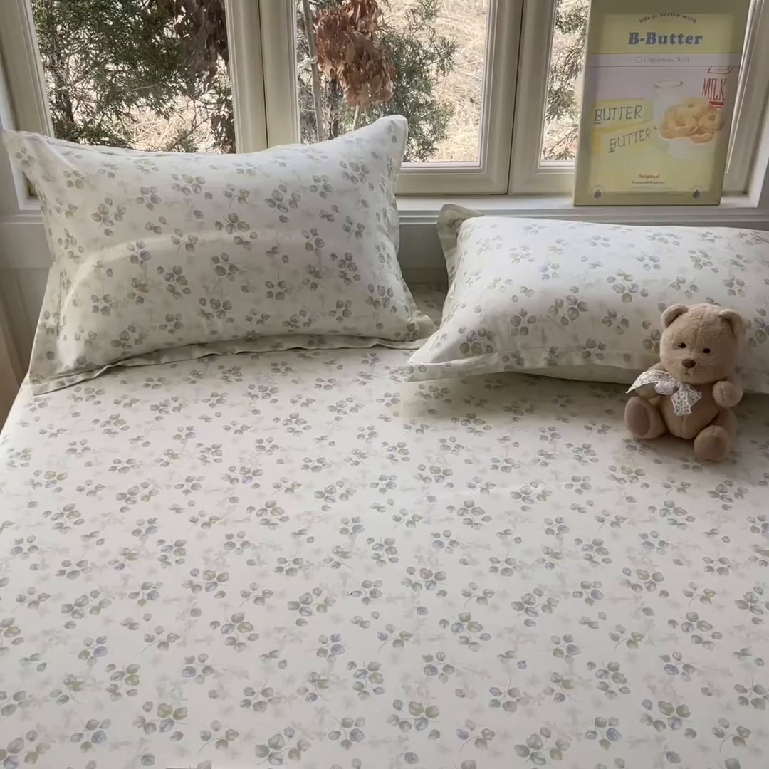 91家纺网 家纺一手货源 找家纺 莱通家纺 2026春夏新款12868全棉印花四件套单品系列二-单床笠 青岚语