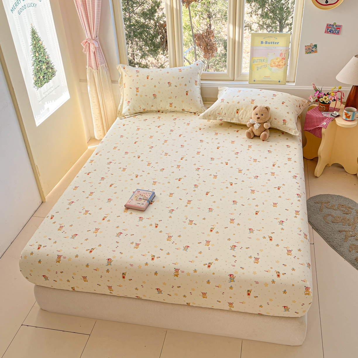 91家纺网 家纺一手货源 找家纺 莱通家纺 2026春夏新款12868全棉印花四件套单品系列二-单床笠 小町的家