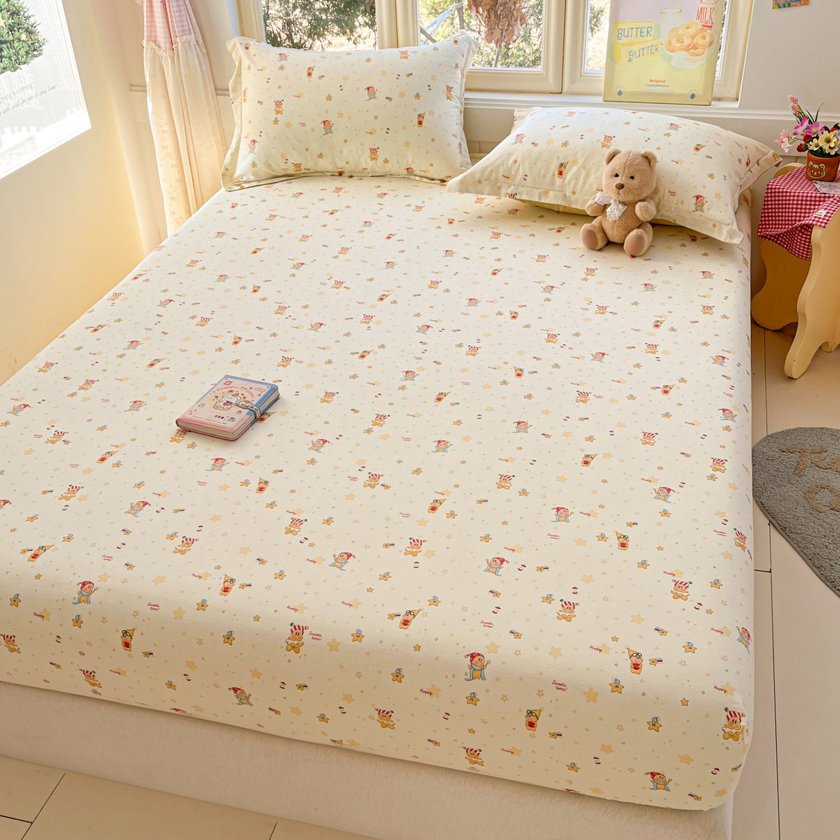 91家纺网 家纺一手货源 找家纺 莱通家纺 2026春夏新款12868全棉印花四件套单品系列二-单床笠 小町的家