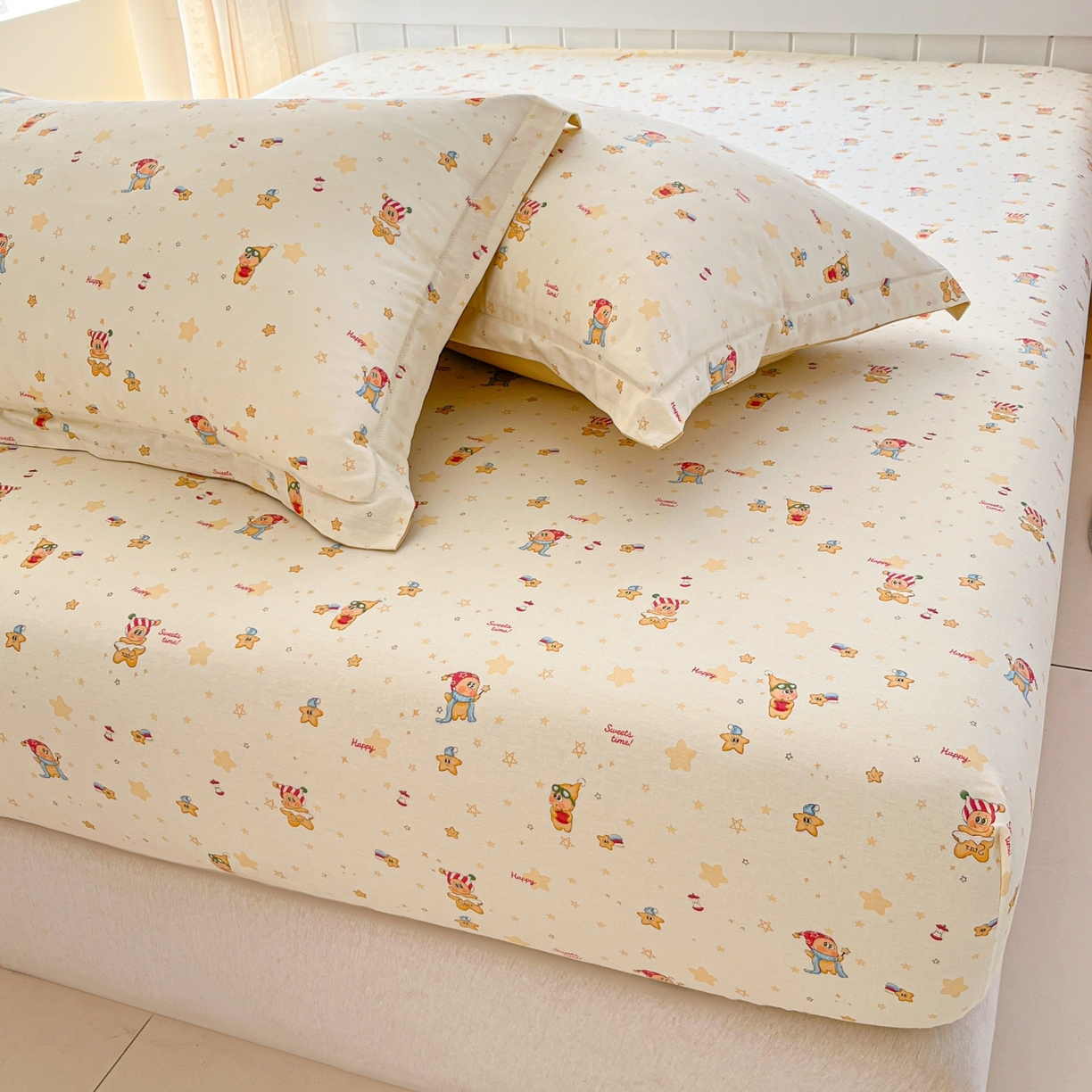 91家纺网 家纺一手货源 找家纺 莱通家纺 2026春夏新款12868全棉印花四件套单品系列二-单床笠 小町的家