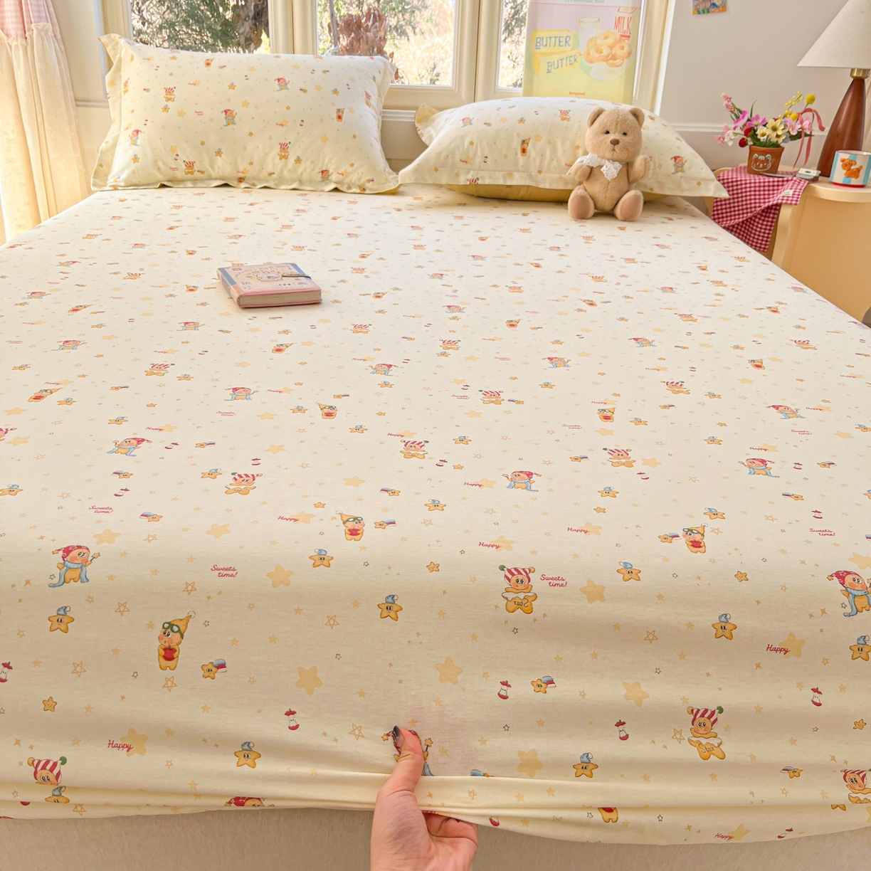 91家纺网 家纺一手货源 找家纺 莱通家纺 2026春夏新款12868全棉印花四件套单品系列二-单床笠 小町的家