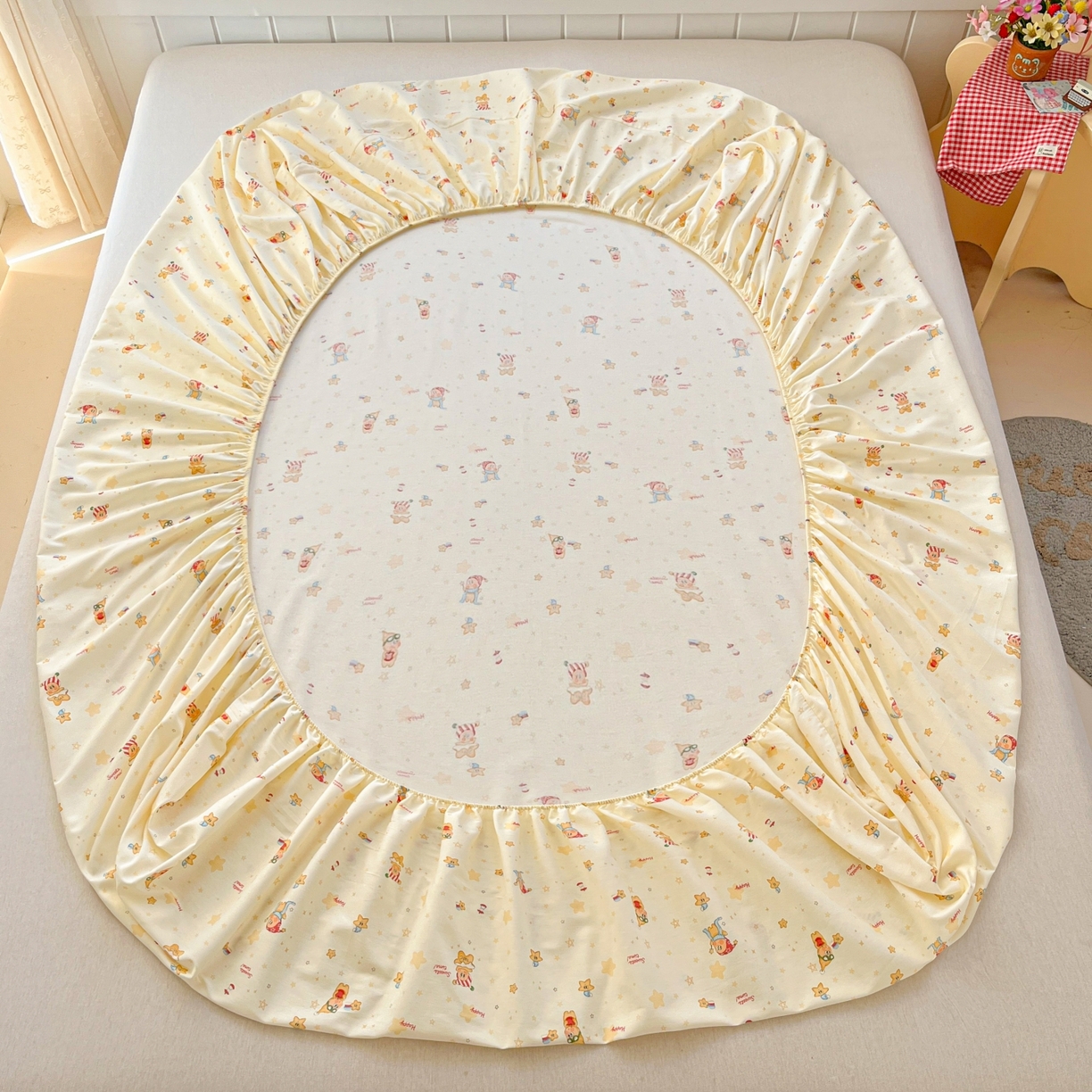 91家纺网 家纺一手货源 找家纺 莱通家纺 2026春夏新款12868全棉印花四件套单品系列二-单床笠 小町的家