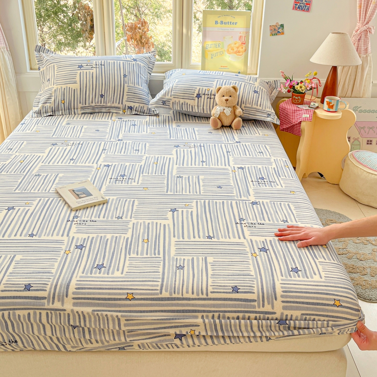 莱通家纺 2026春夏新款12868全棉印花四件套单品系列二-单床笠 星织影